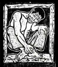 김봉준 「사면초가」(목판화), 1981.